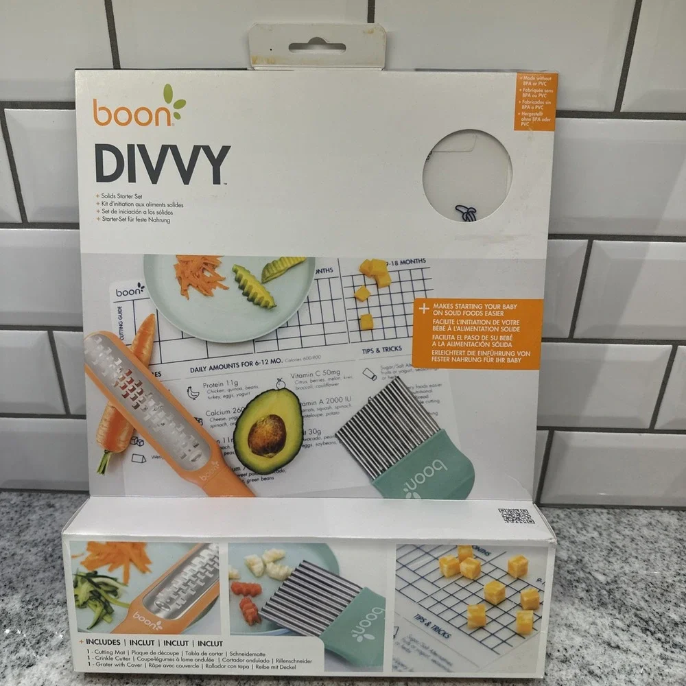 Boon‎ DIVVY Baby Solid Food Prep Starter Kit - Includes 11x14 Silicone Placema